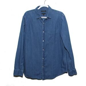 Banana Republic Cotton Long Sleeve Button Down Shirt Size Large Slim Fit
